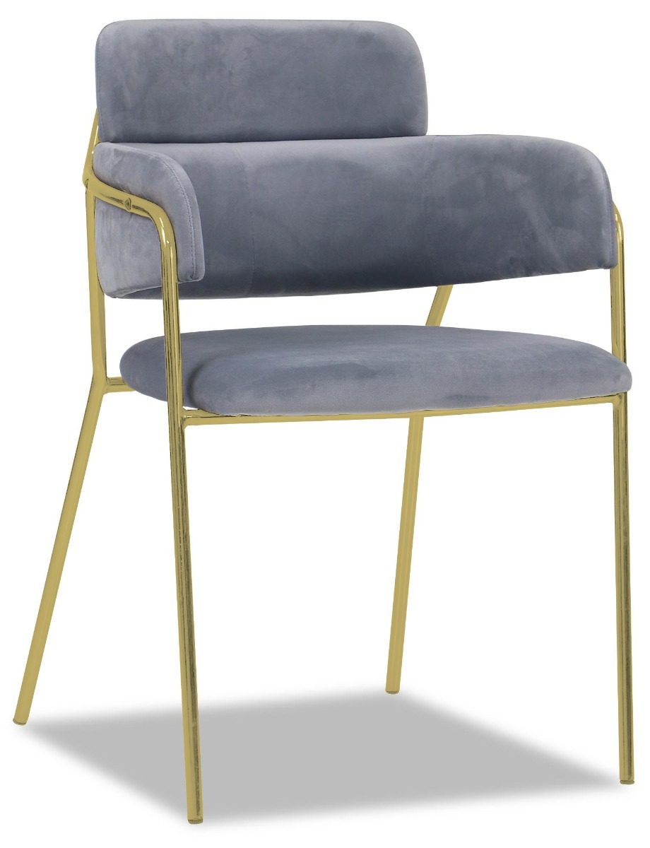 Emmiel Velvet Dining Chair with Gold Legs