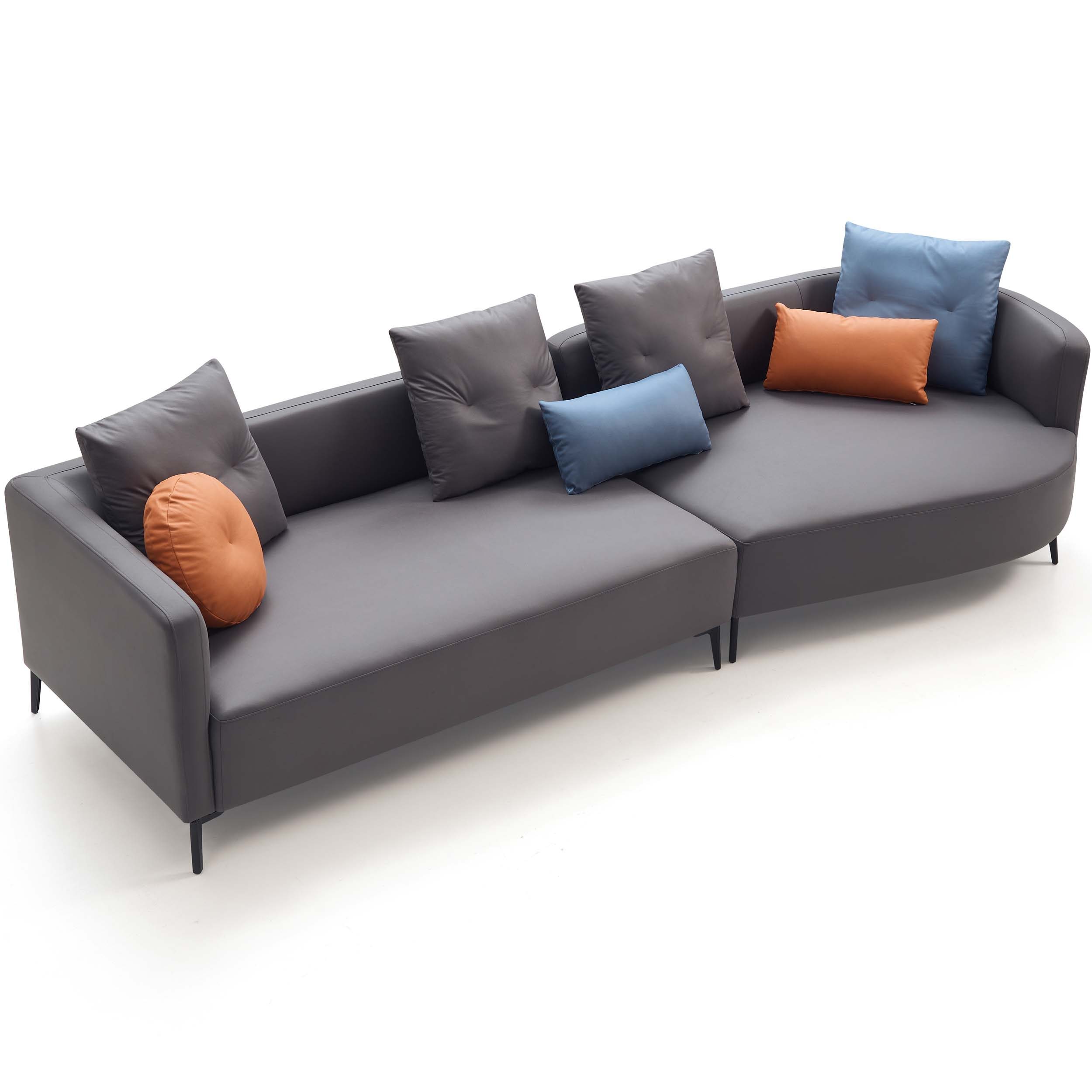 Westbroc 4-Seater Left Chaise Sofa in Dark Grey