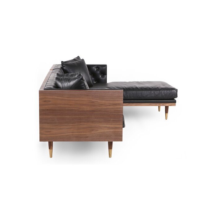 Lennox 2-Piece Leather Chaise Sectional