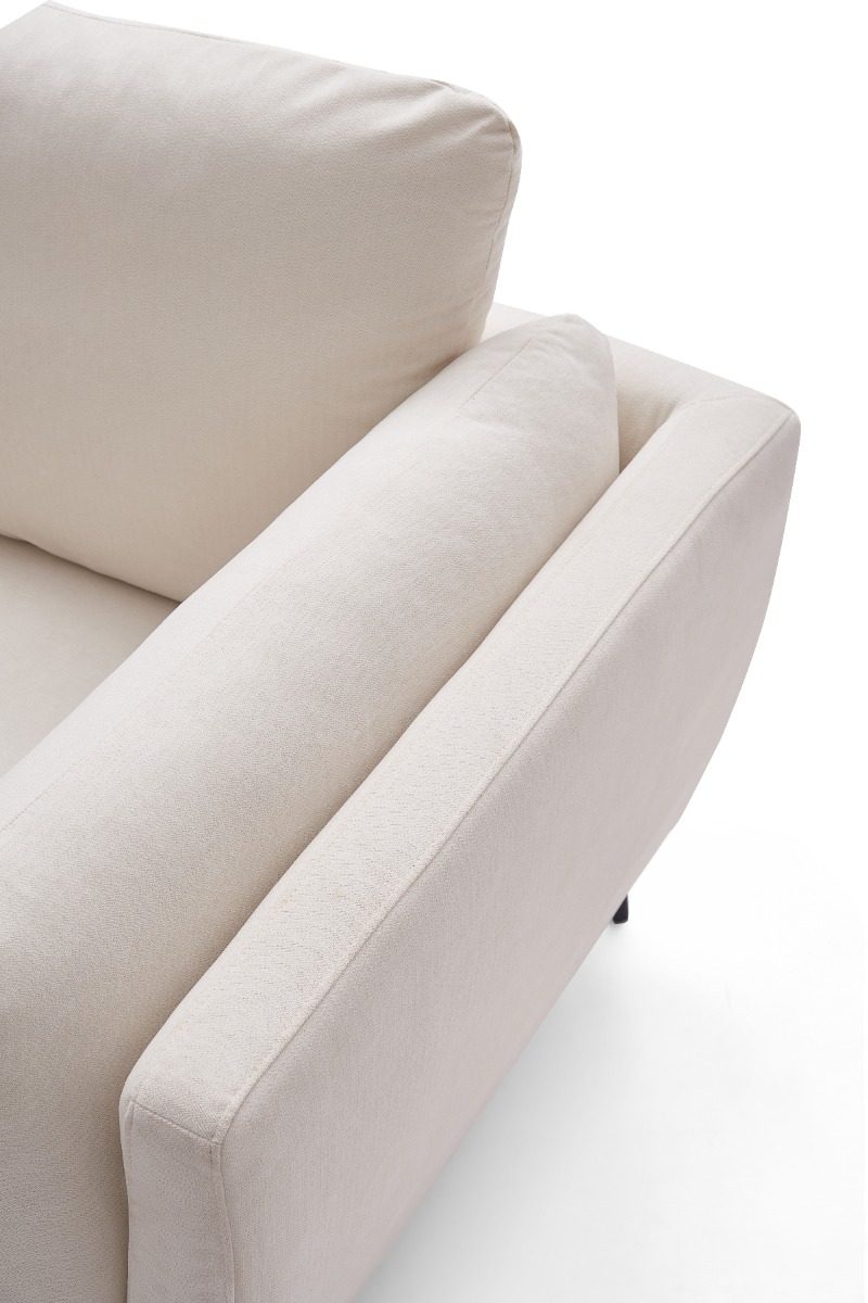 Aledwen 2-Seater Sofa – White Fabric
