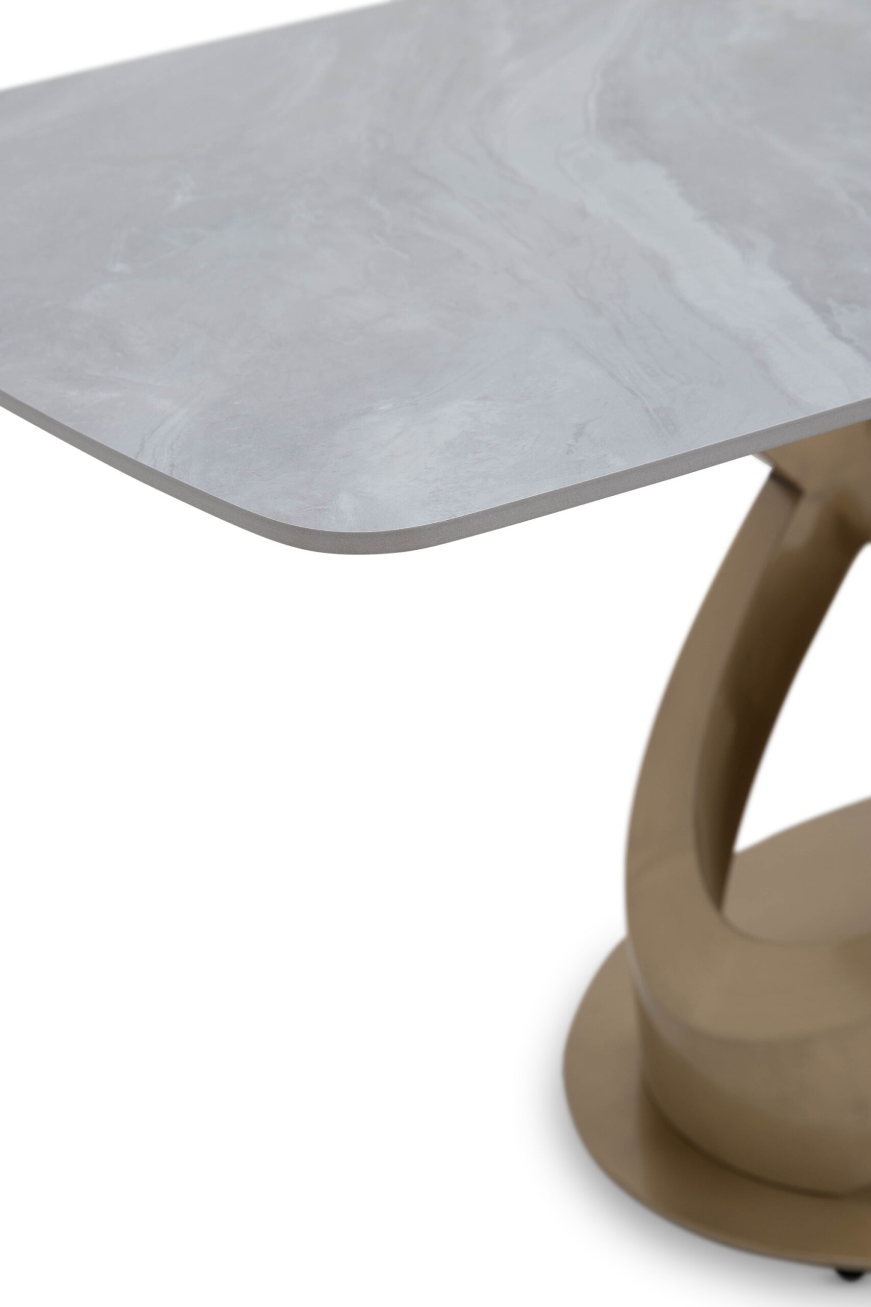 Rian II Modern Grey Sintered Stone Dining Table
