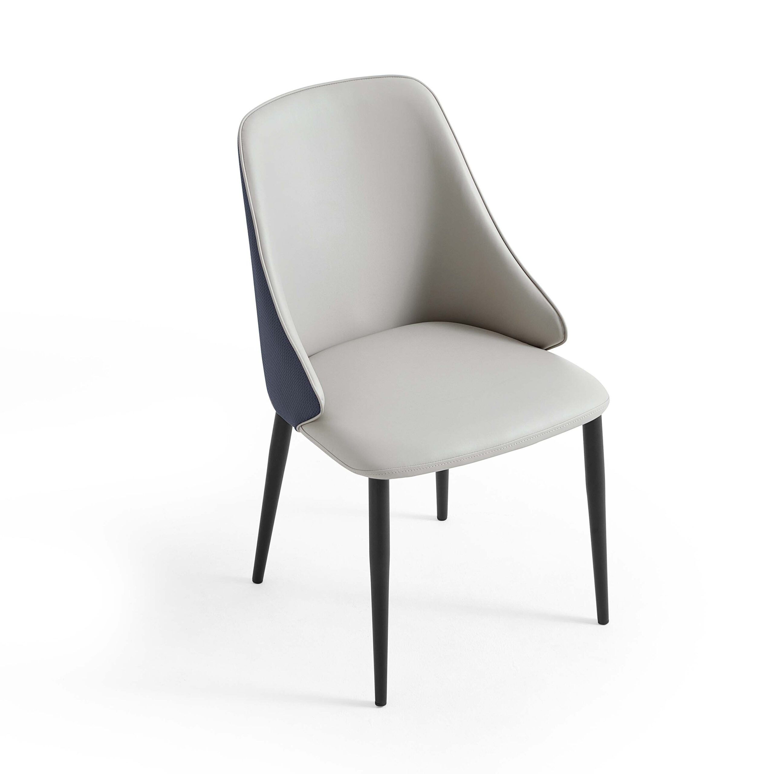 Yalene Faux Leather Chair – GreyBlue