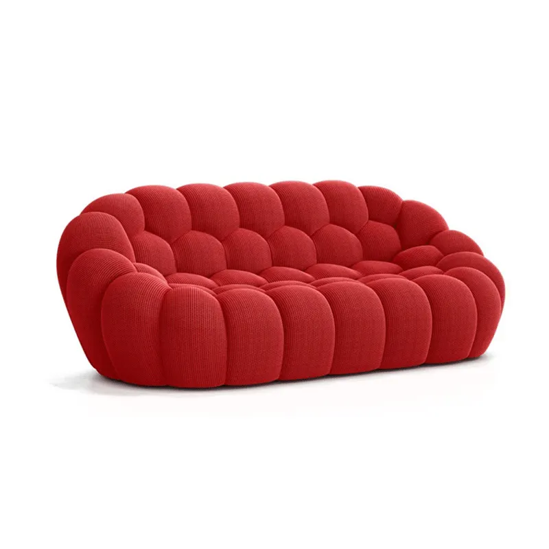 LUNARA Velvet Cloud 3-Seater Sofa