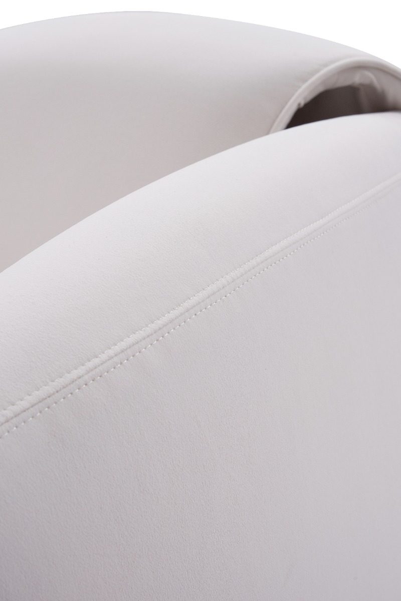 Gweir Modern White Fabric Armchair