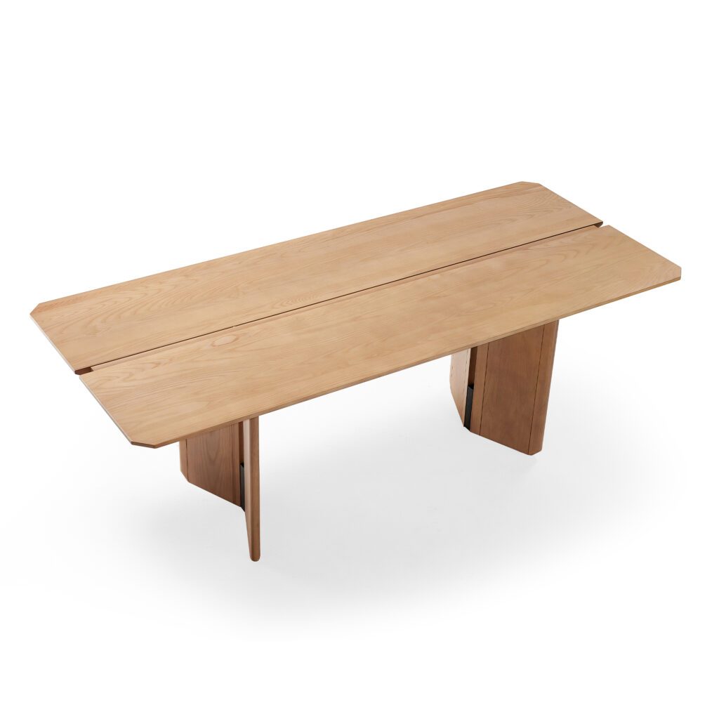 Adewale Solid Ash Wood Dining Table – Natural Finish