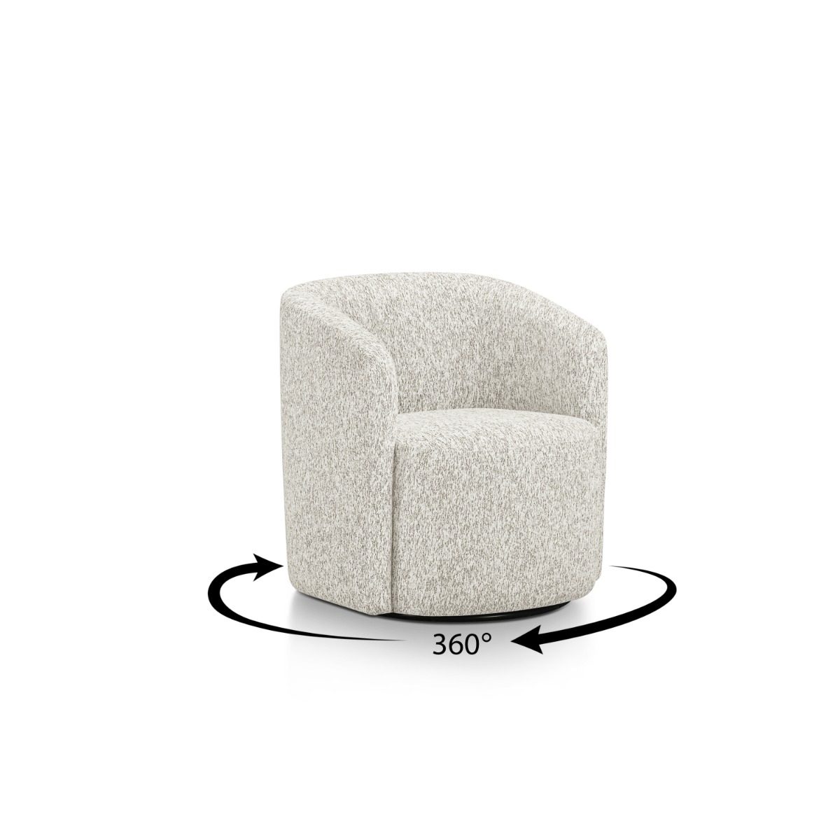Shireen Swivel Lounge Chair in Royal Beige