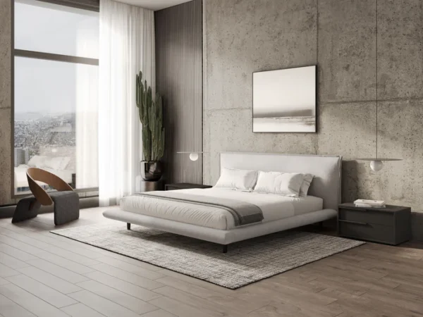 Arden Carbon Gray Fabric Bedframe