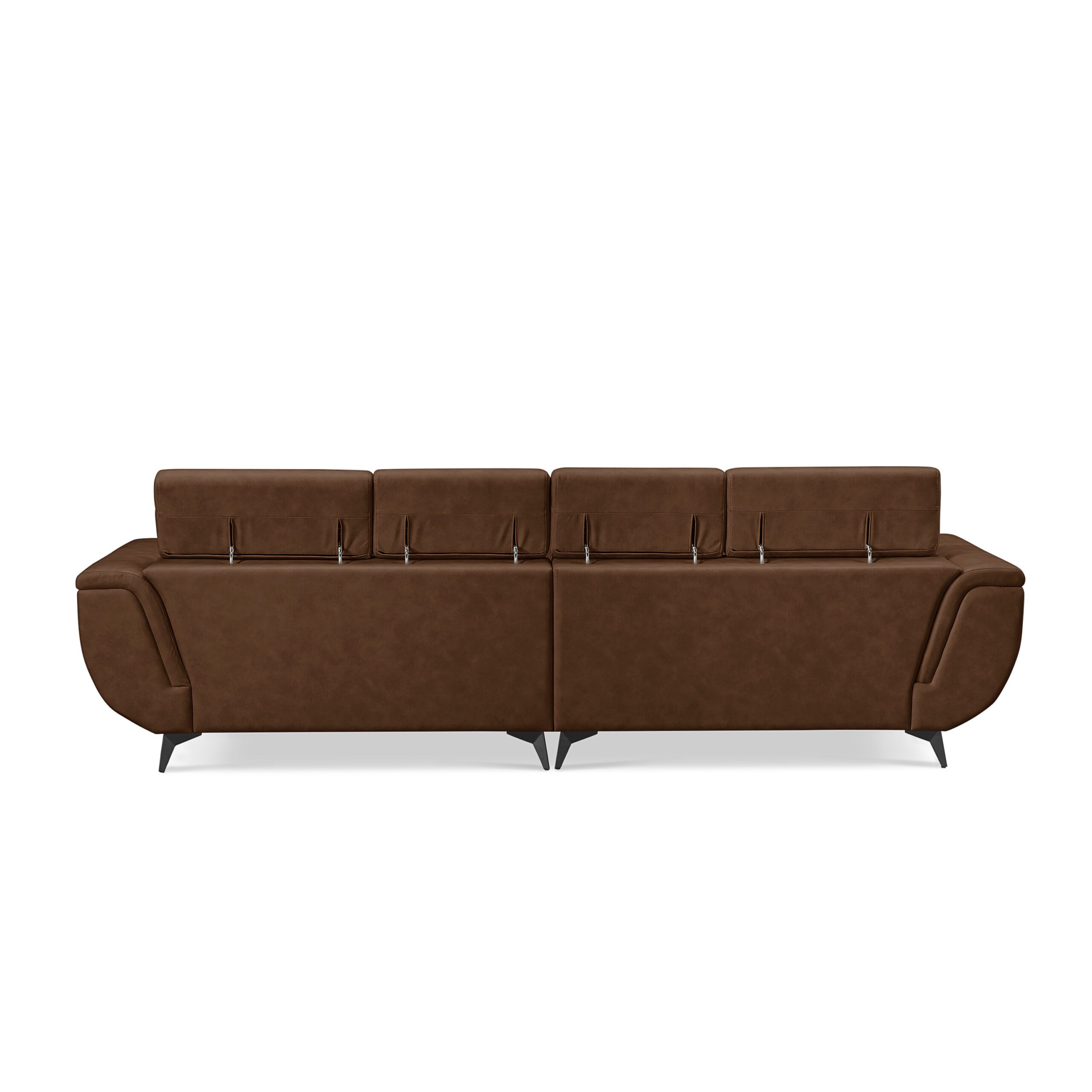 Alcina 4-Seater Leatheraire Fabric Sofa with Ottoman