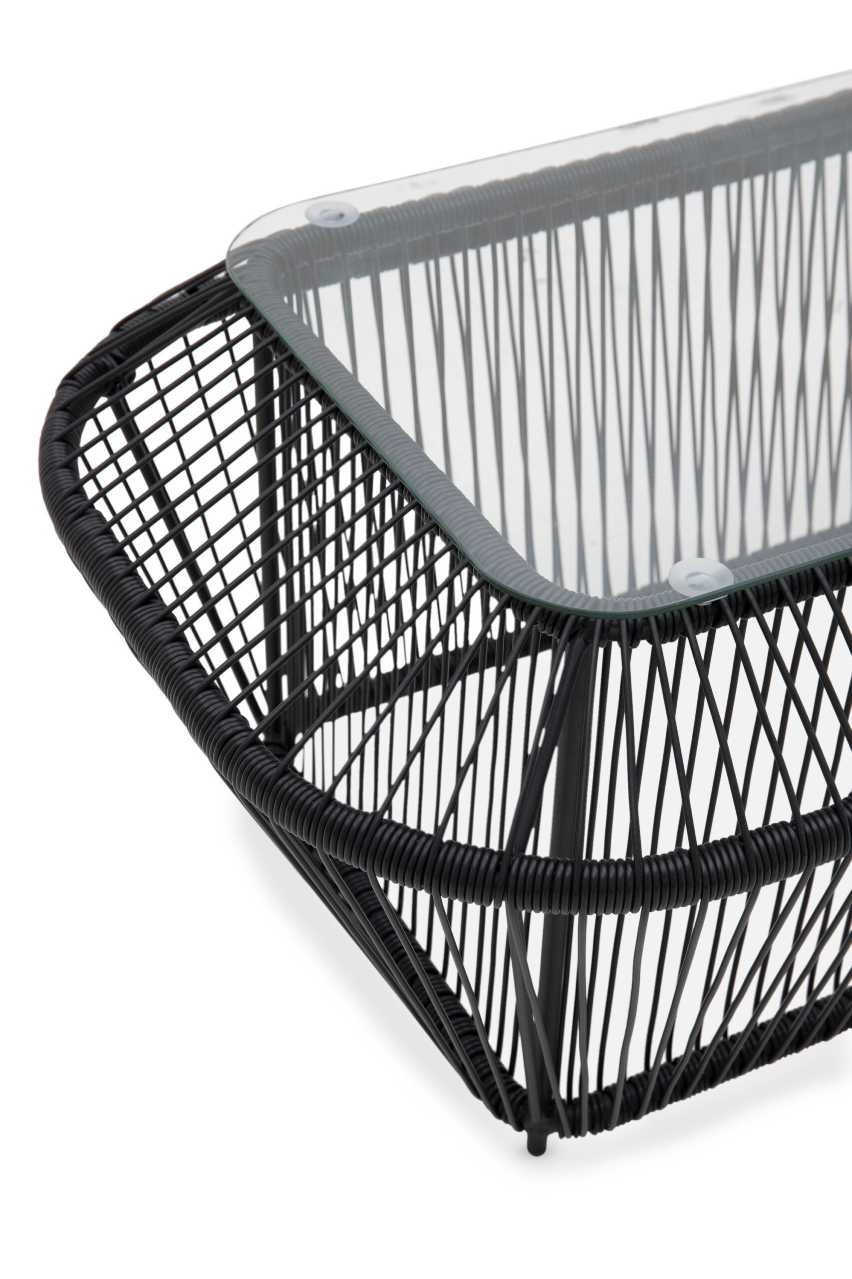 Black Spinel Rattan Coffee Table