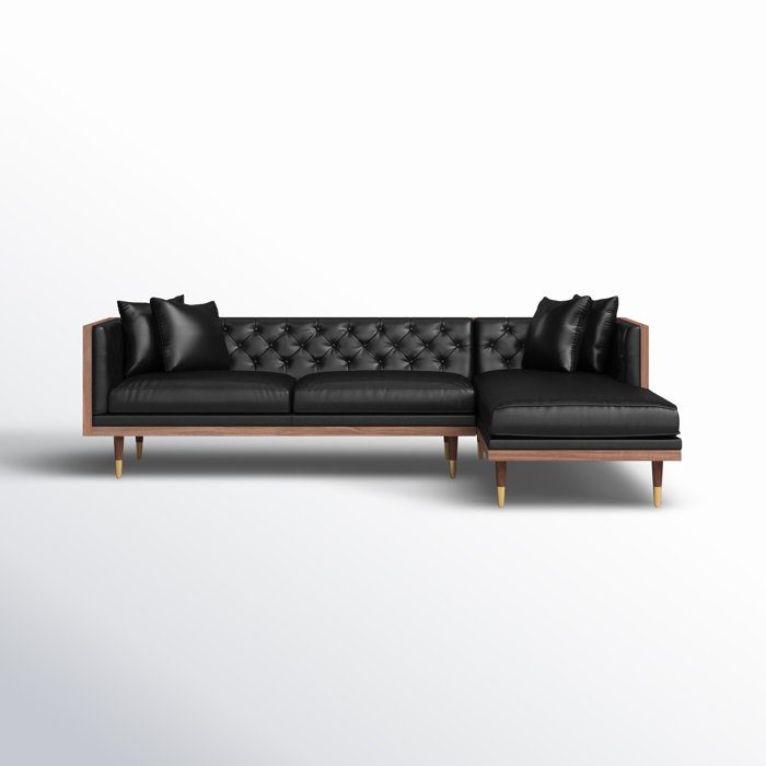 Lennox 2-Piece Leather Chaise Sectional