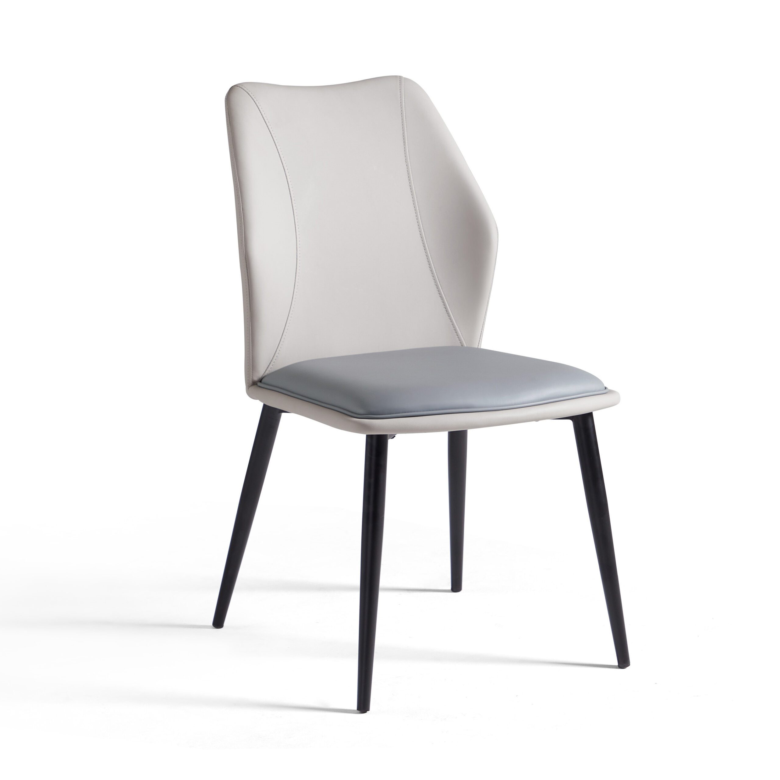 Medwyn PU Leather Dining Chair – Grey