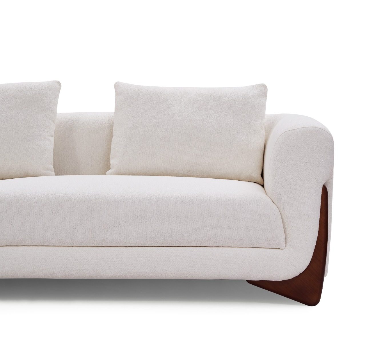 Gwenyth 4-Seater Sherpa Fabric Sofa