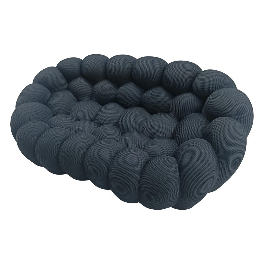LUNARA Velvet Cloud 3-Seater Sofa