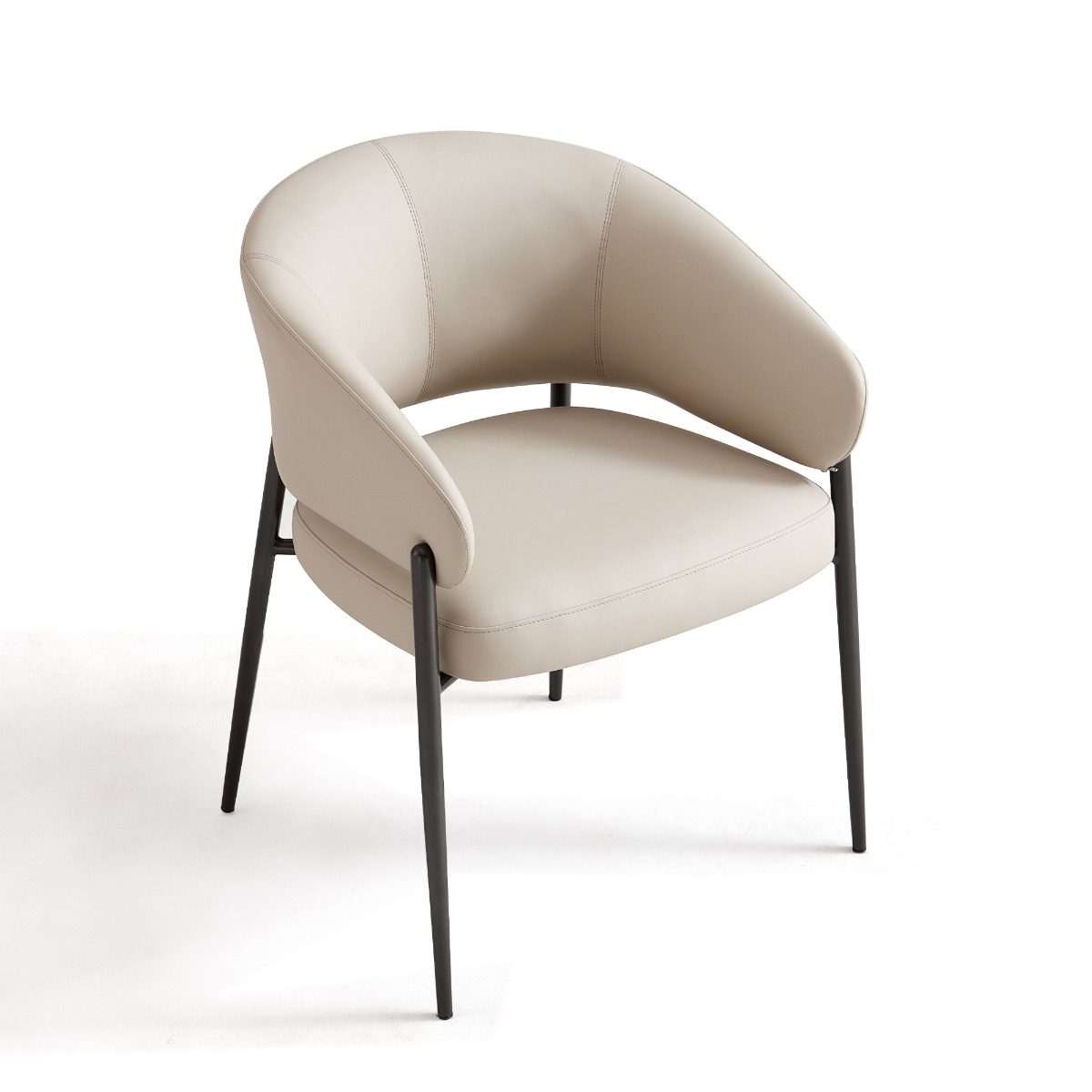 Vidar Faux Leather Dining Chair – Light Grey