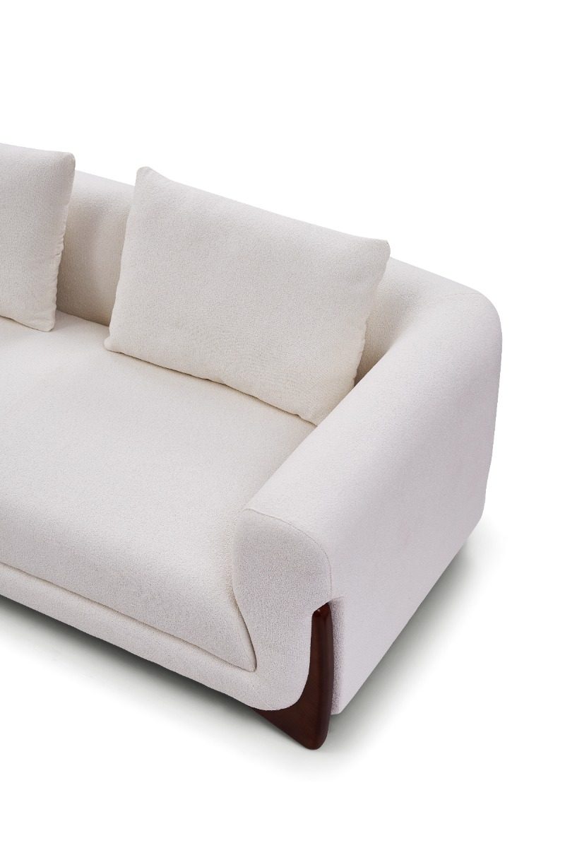 Gwenyth 4-Seater Sherpa Fabric Sofa