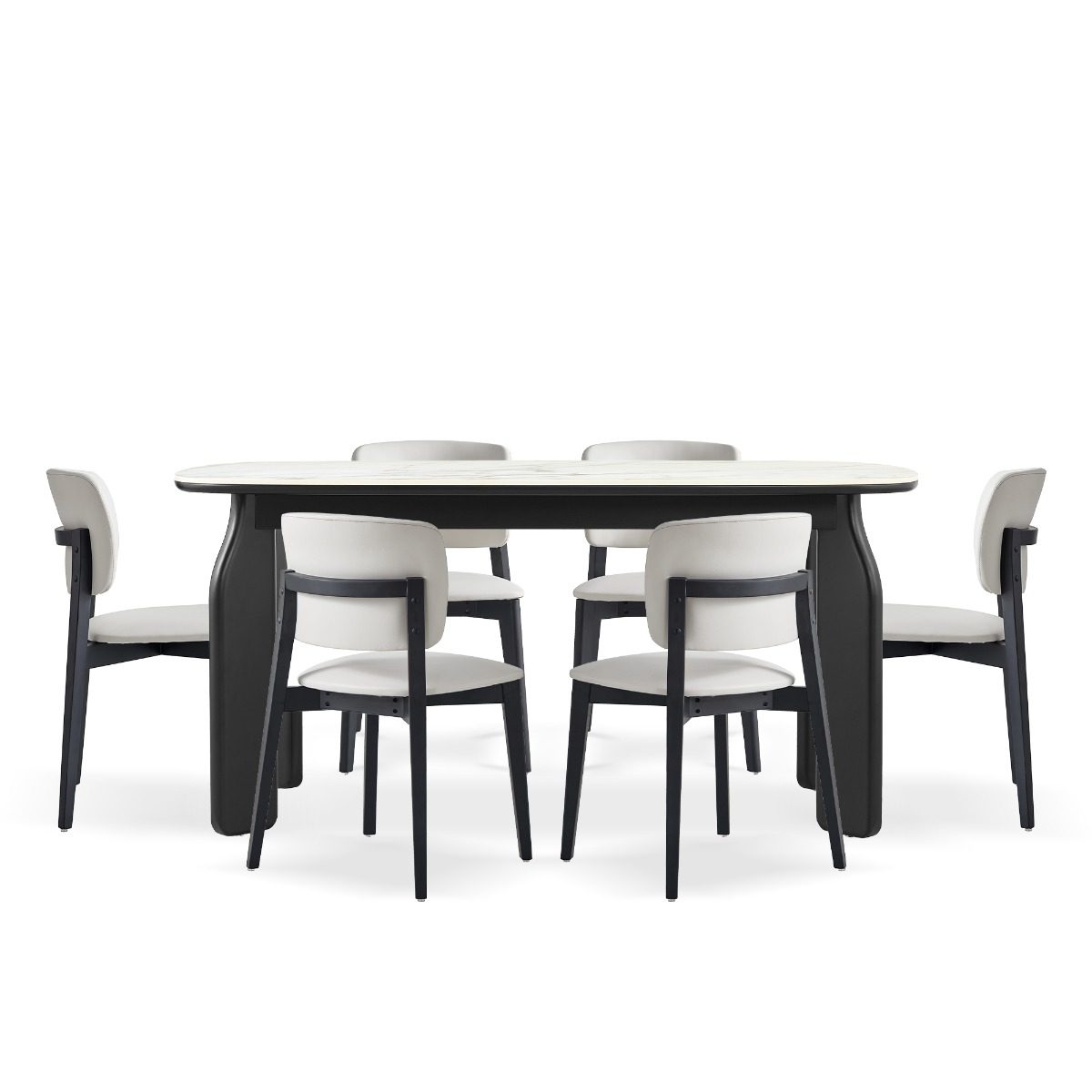 Cypress 6-Seater Dining Set with Sintered Stone Tabletop