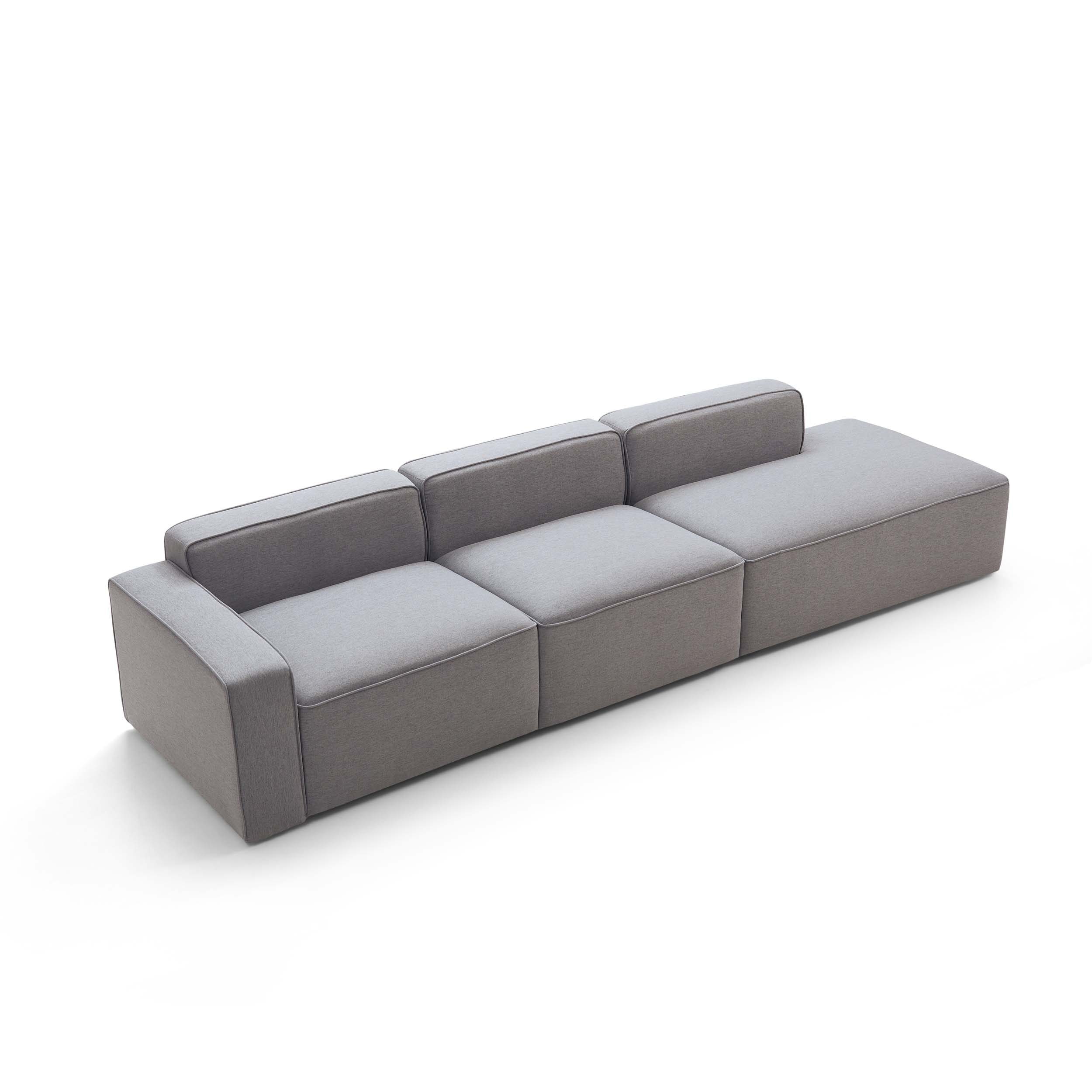 Tuomas 4-Seater Left Chaise Sofa – Light Grey