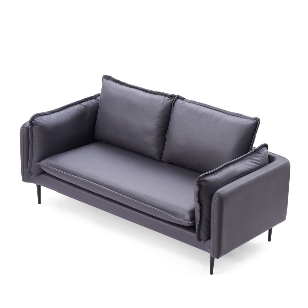Adain 4-Seater Leathaire Sofa – Grey