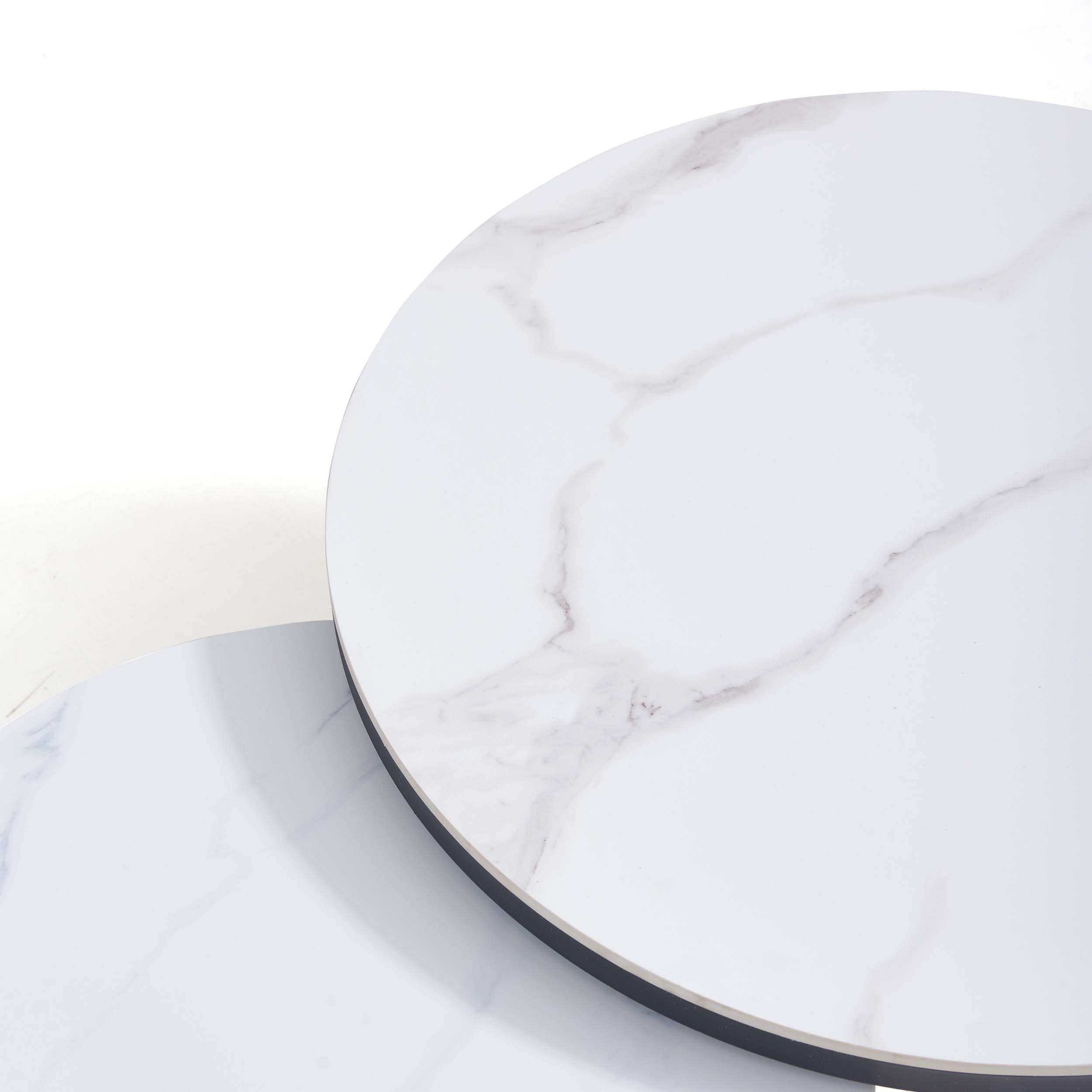 Jukka White Sintered Nesting Coffee Table Set