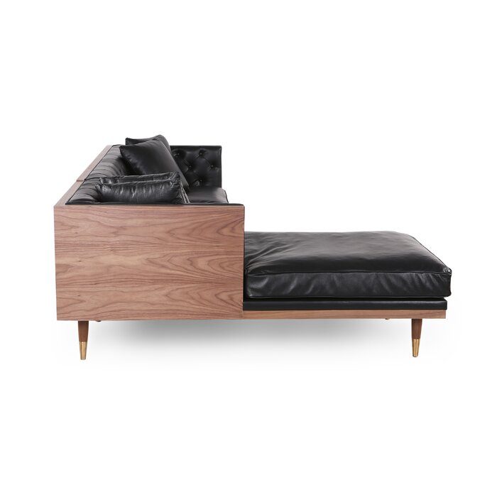 Lennox 2-Piece Leather Chaise Sectional