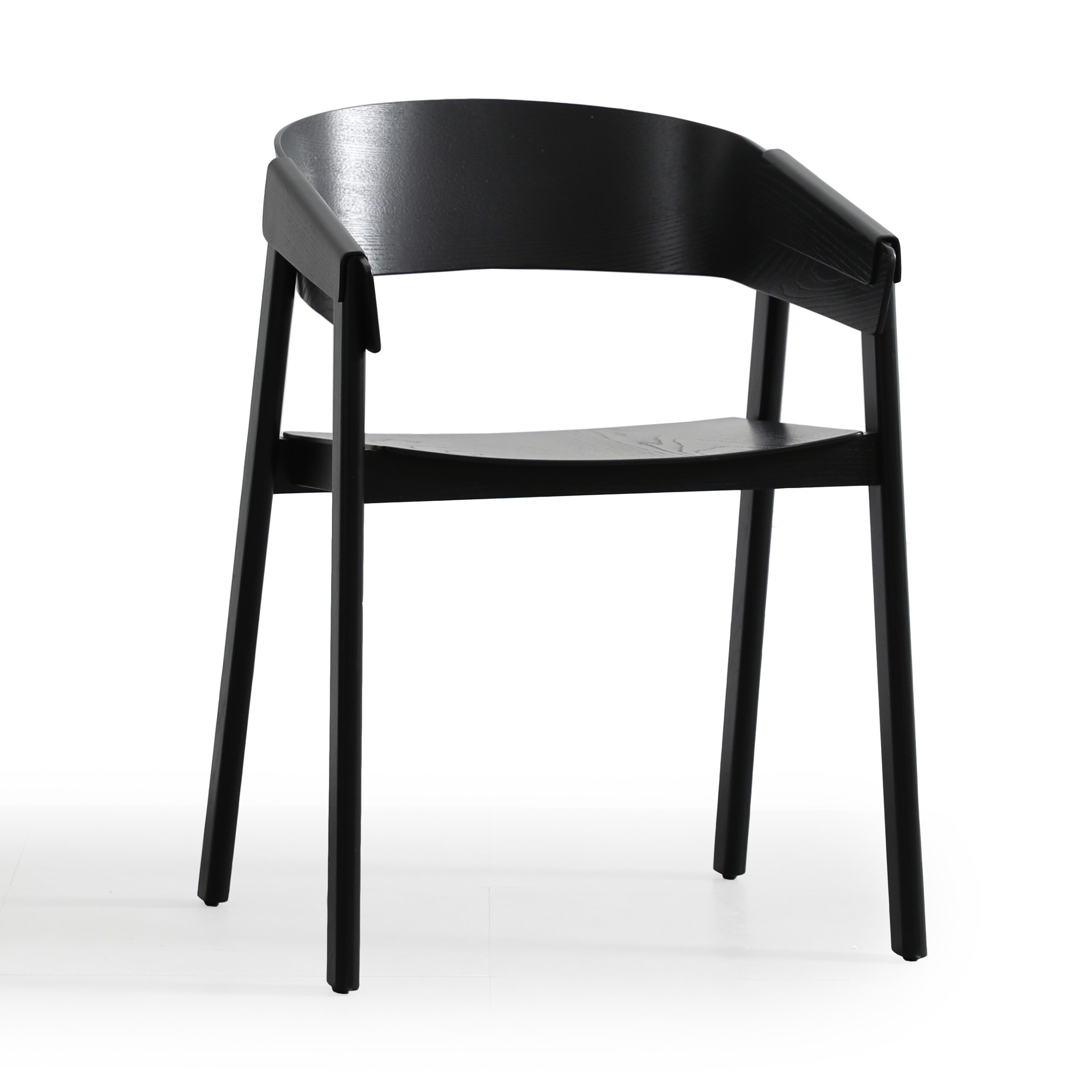 Emiko Oak Wood Dining Chair with Arms
