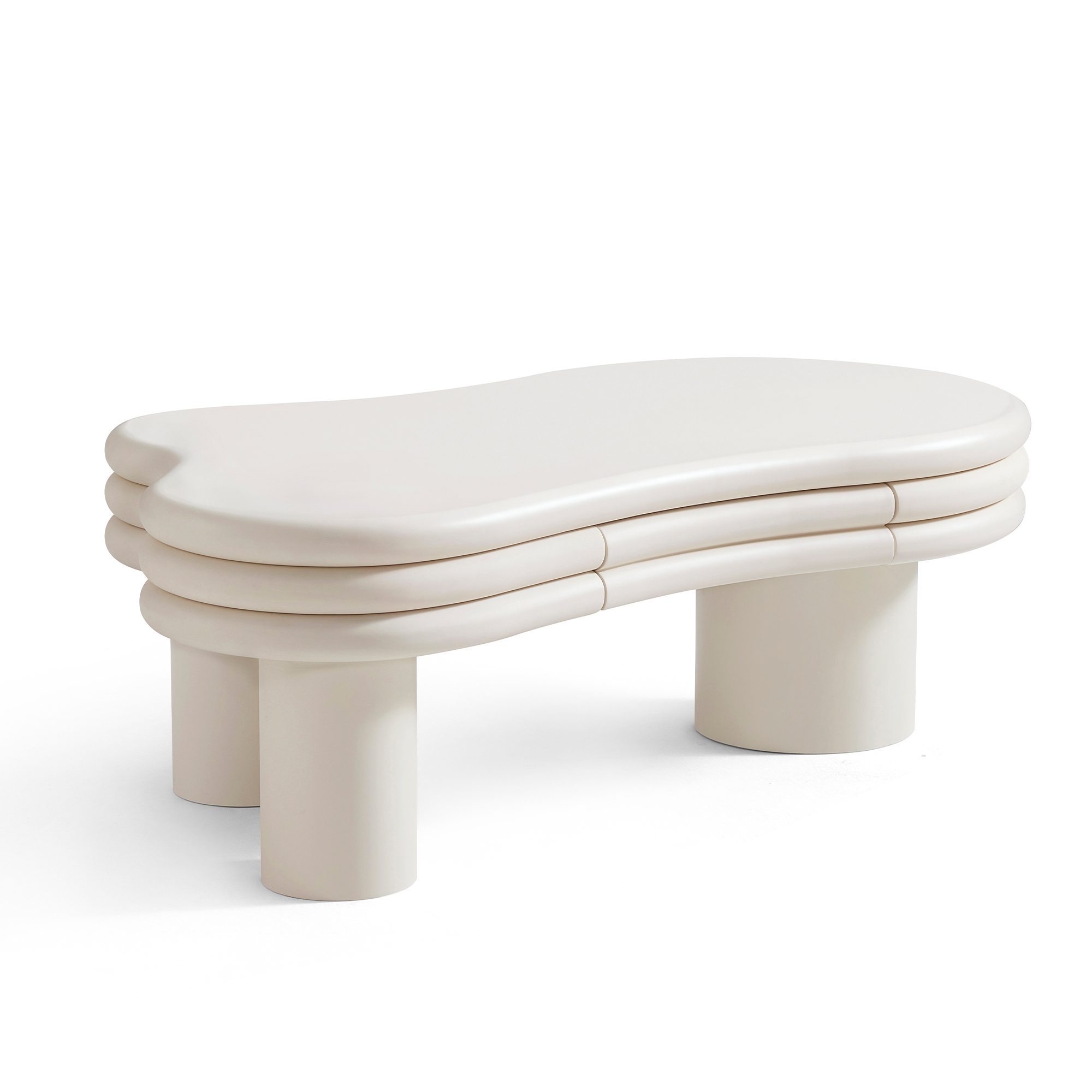 Altti 2-Piece CreamBlack Coffee Table Set