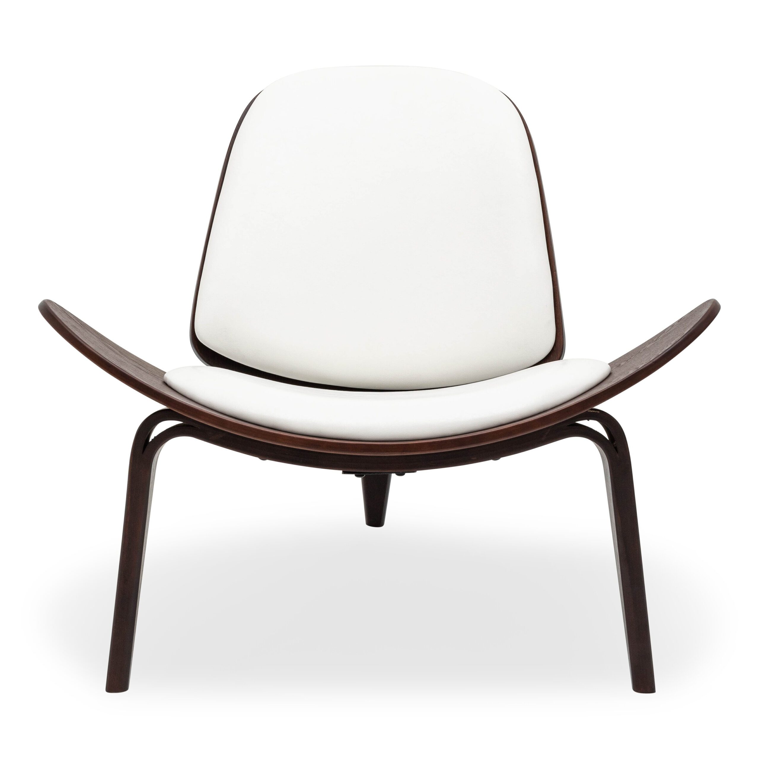 Tatum Walnut Veneer Accent Chair with PVC Upholstery