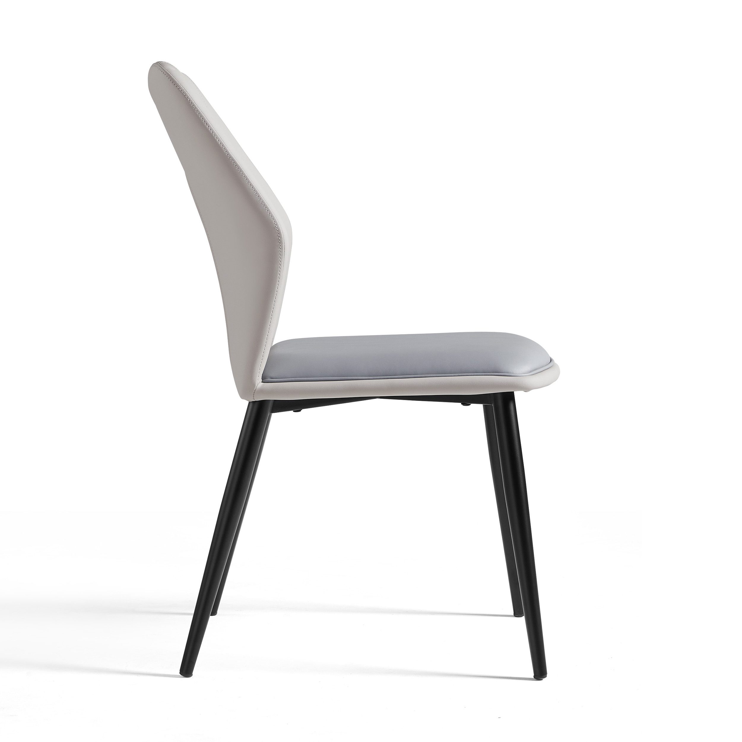 Medwyn PU Leather Dining Chair – Grey