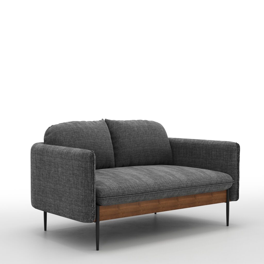 Waleis 2-Seater Sofa (Dark Grey)