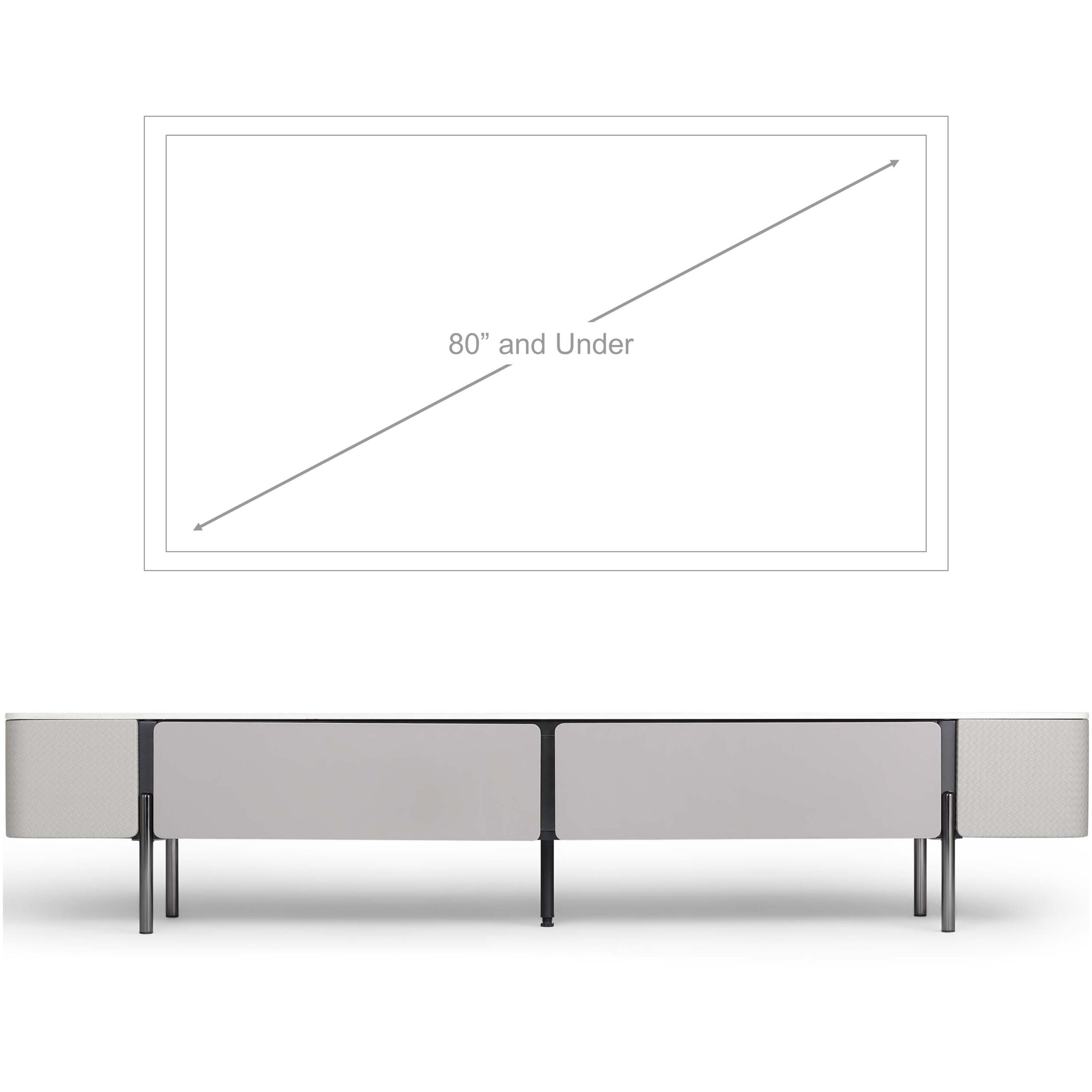 Higham Grey TV Console with Sintered Stone Top