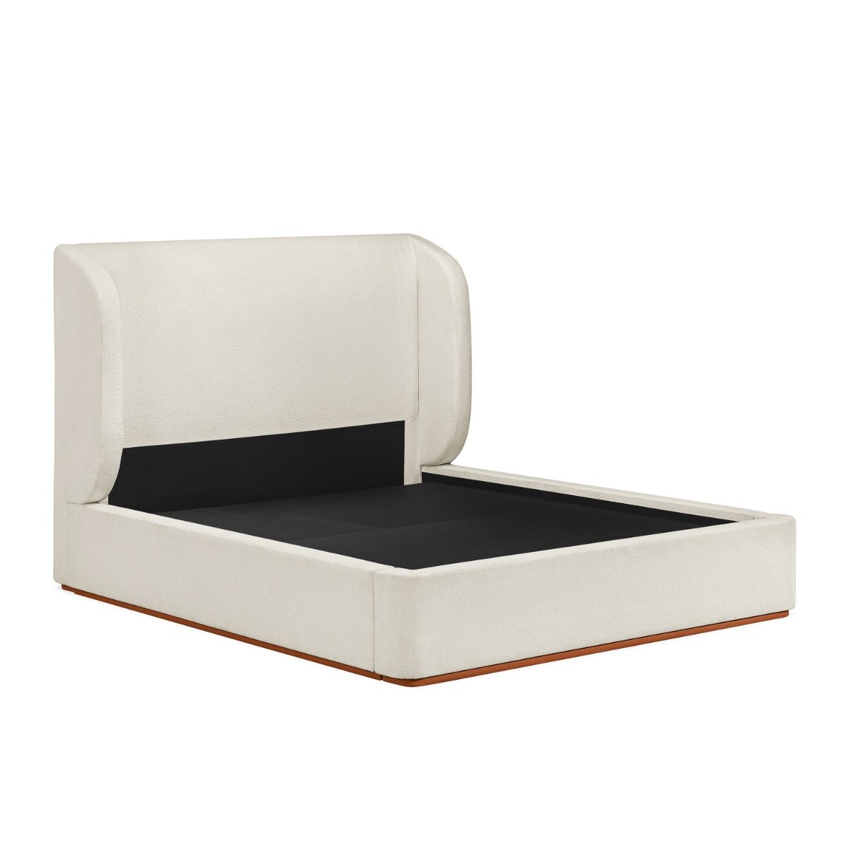 Rosaura Wabi-Sabi Boucle Fabric Bed Frame
