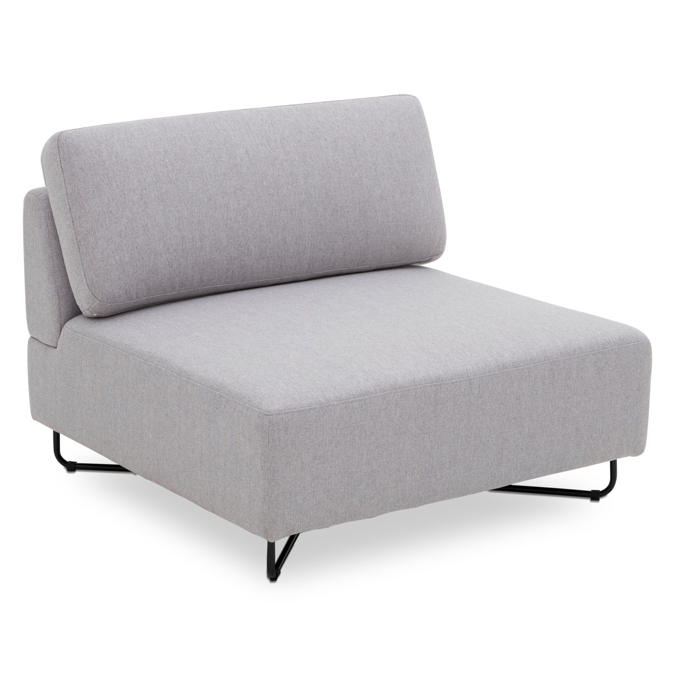 Scott 3-Seater Modular Sofa with Ottoman – Light Grey