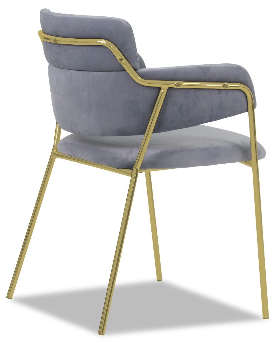Emmiel Velvet Dining Chair with Gold Legs