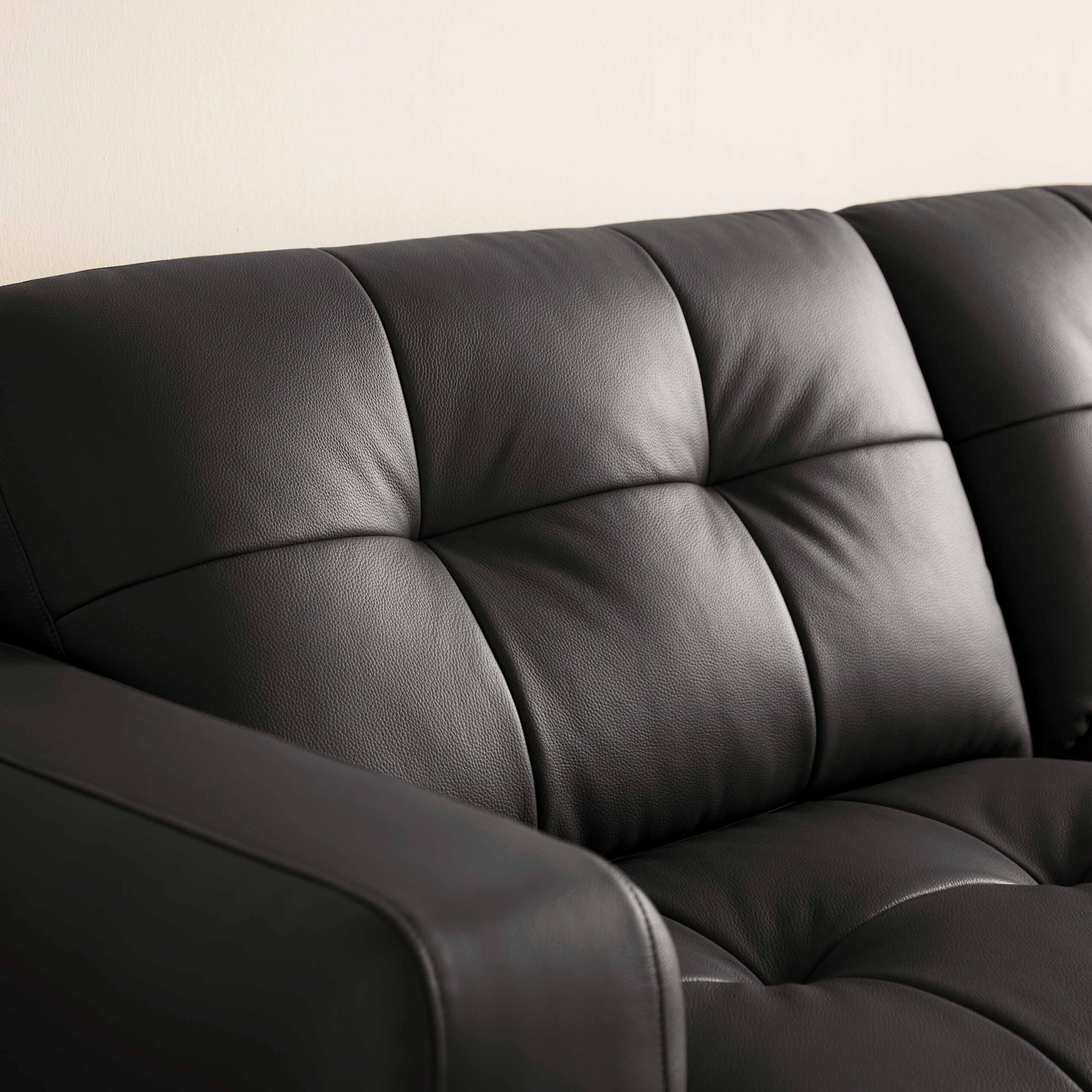 Olcay Premium 4-Seater Genuine Leather Sofa