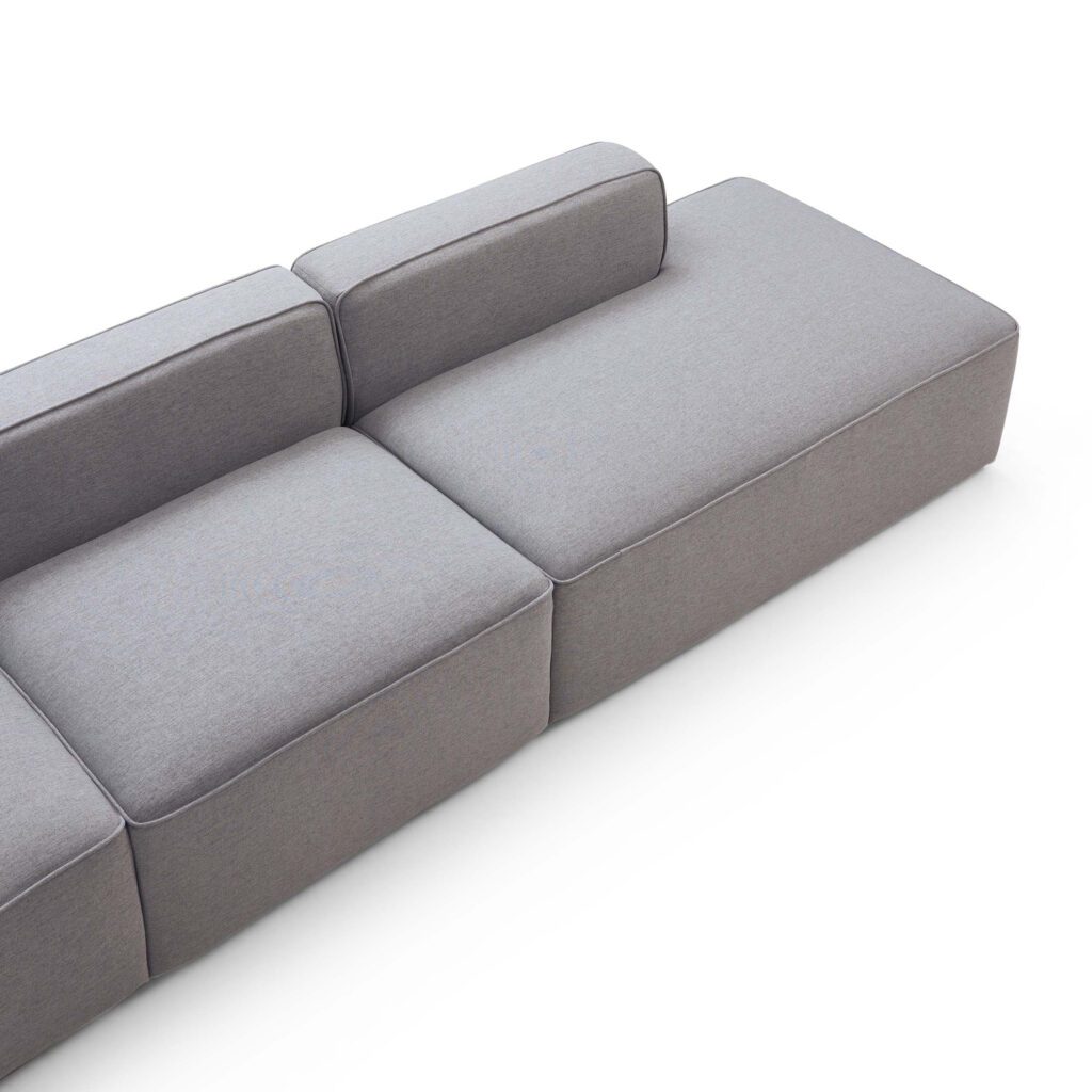 Tuomas 4-Seater Left Chaise Sofa – Light Grey