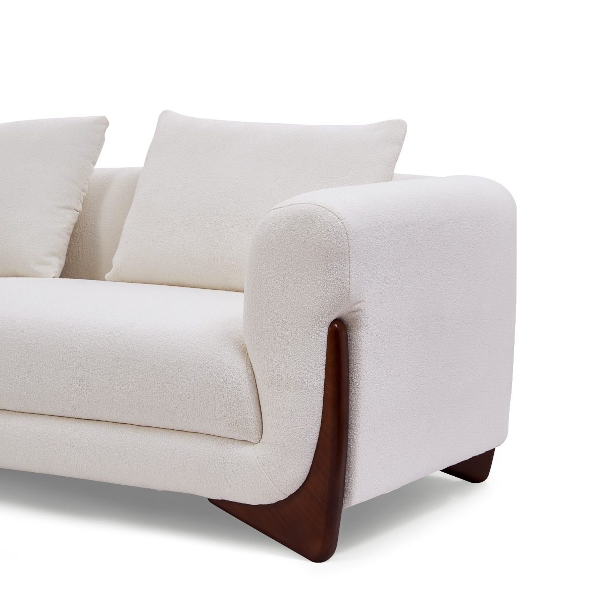Gwenyth 4-Seater Sherpa Fabric Sofa