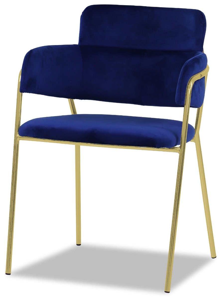 Emmiel Velvet Dining Chair with Gold Legs