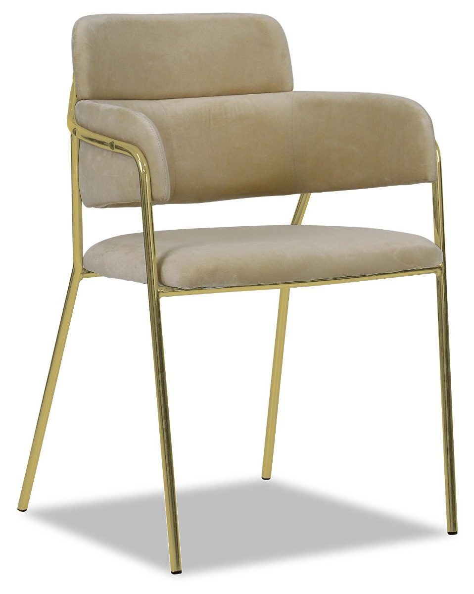 Emmiel Velvet Dining Chair with Gold Legs