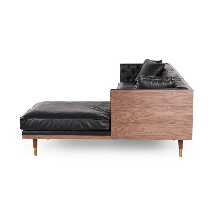 Lennox 2-Piece Leather Chaise Sectional