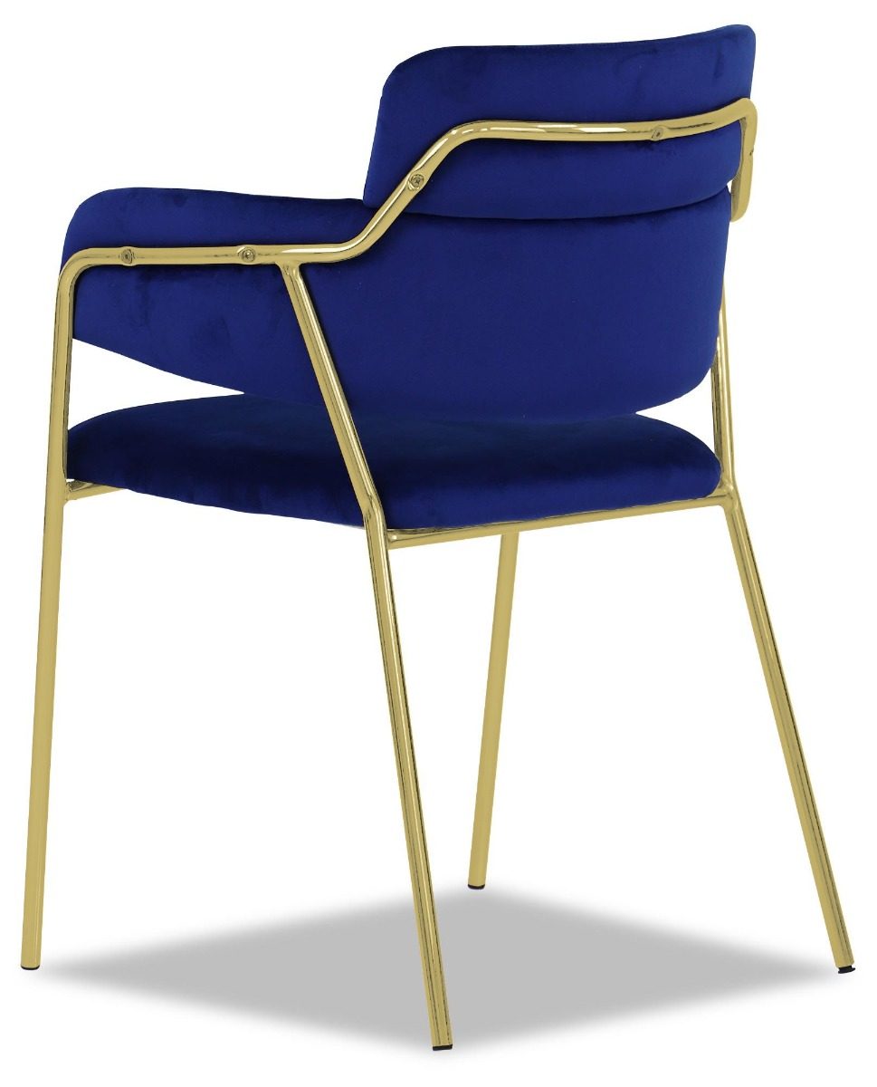 Emmiel Velvet Dining Chair with Gold Legs