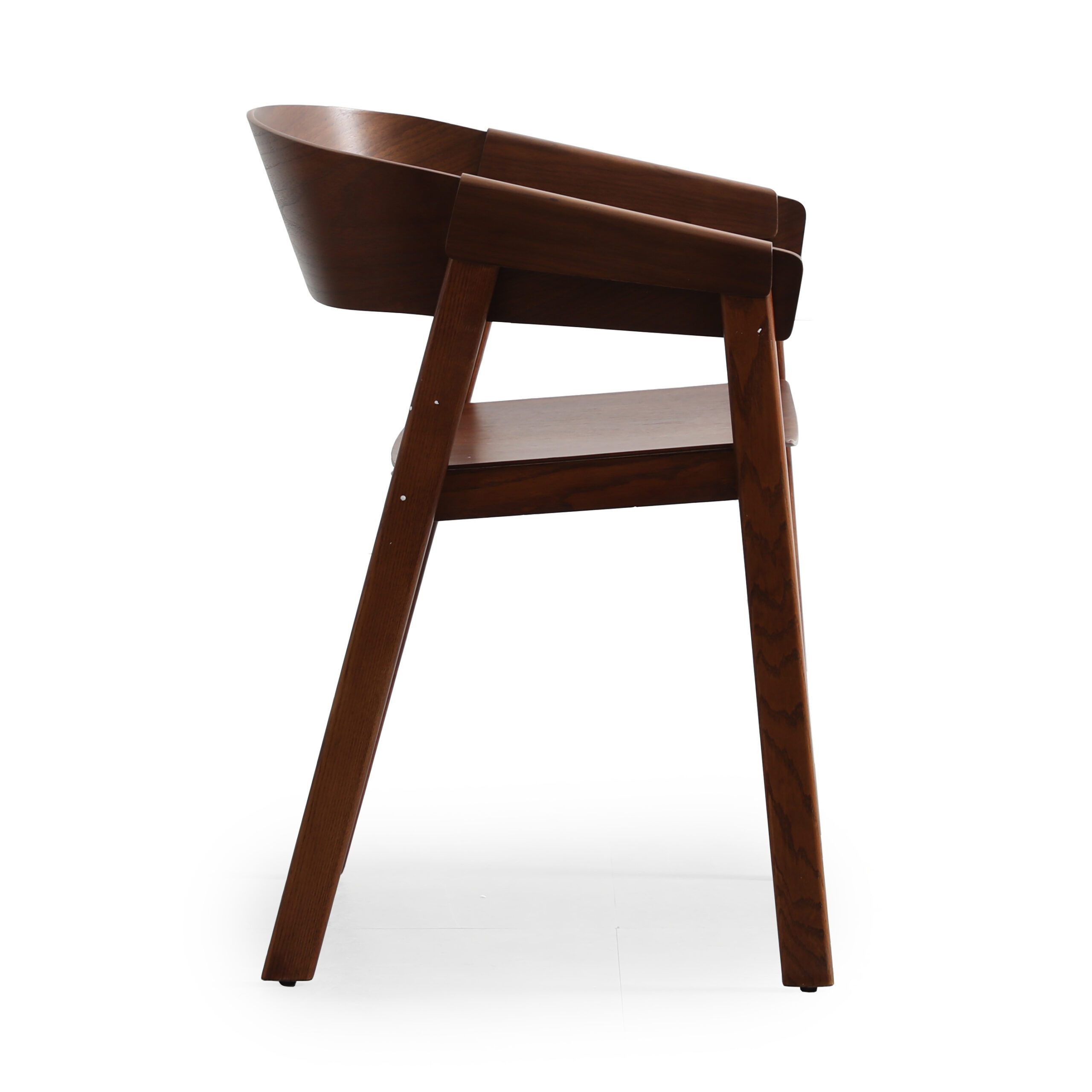 Emiko Oak Wood Dining Chair with Arms
