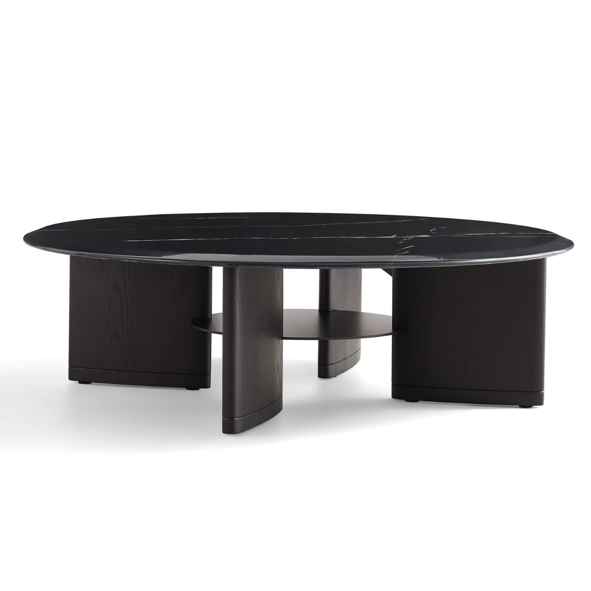 Reinier Coffee & Side Table Set – Black & White Wash