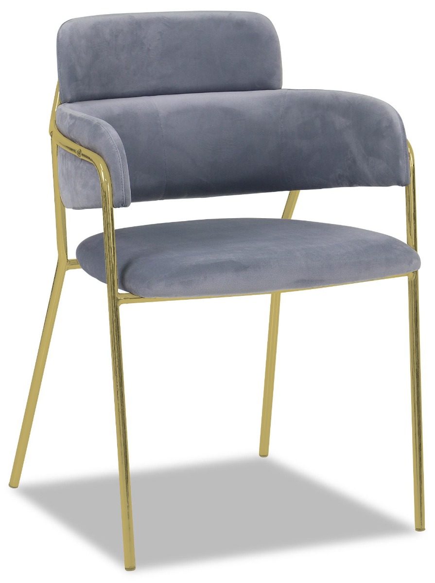 Emmiel Velvet Dining Chair with Gold Legs