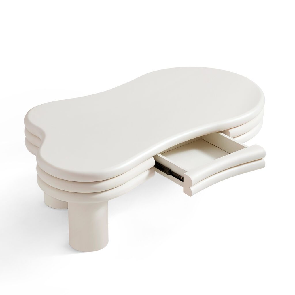 Altti 2-Piece CreamBlack Coffee Table Set