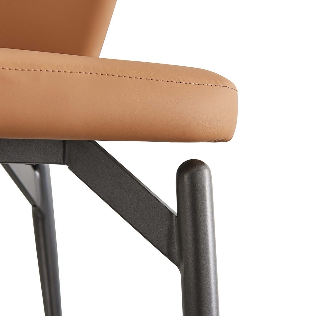 lvria Faux Leather Chair – Tawny