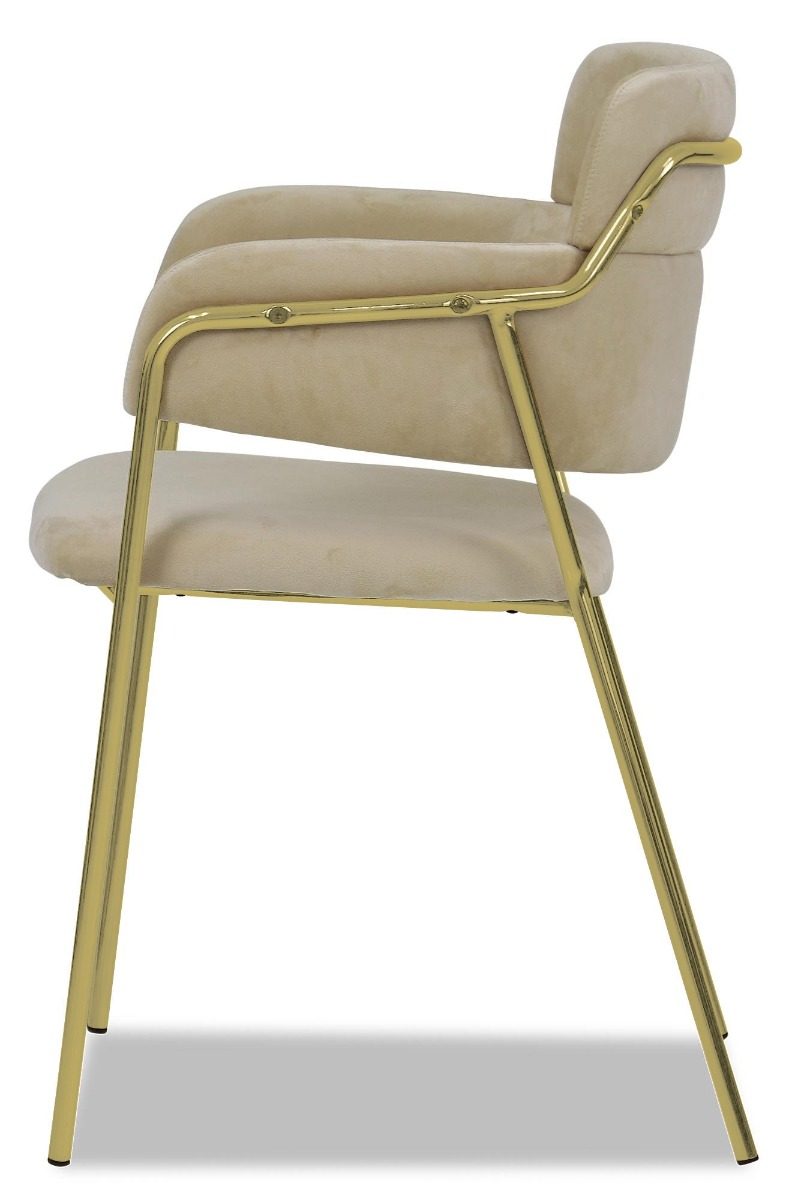 Emmiel Velvet Dining Chair with Gold Legs