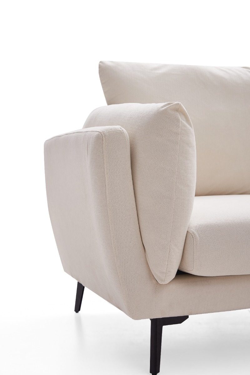 Aledwen 2-Seater Sofa – White Fabric