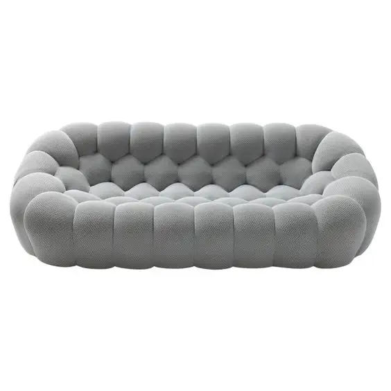 LUNARA Velvet Cloud 3-Seater Sofa