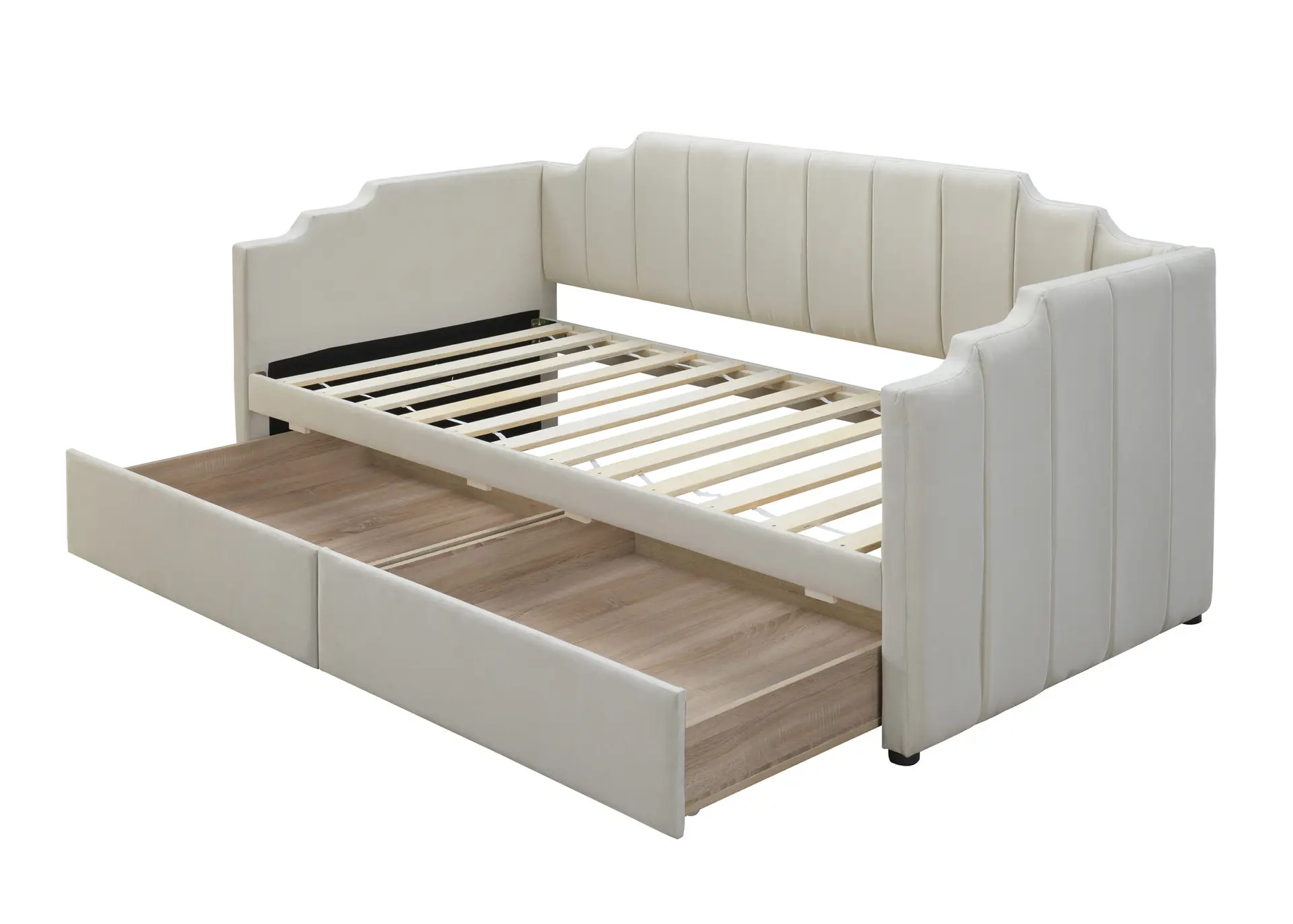 Alphosine Single Kids Daybed with Dual Storage Drawers