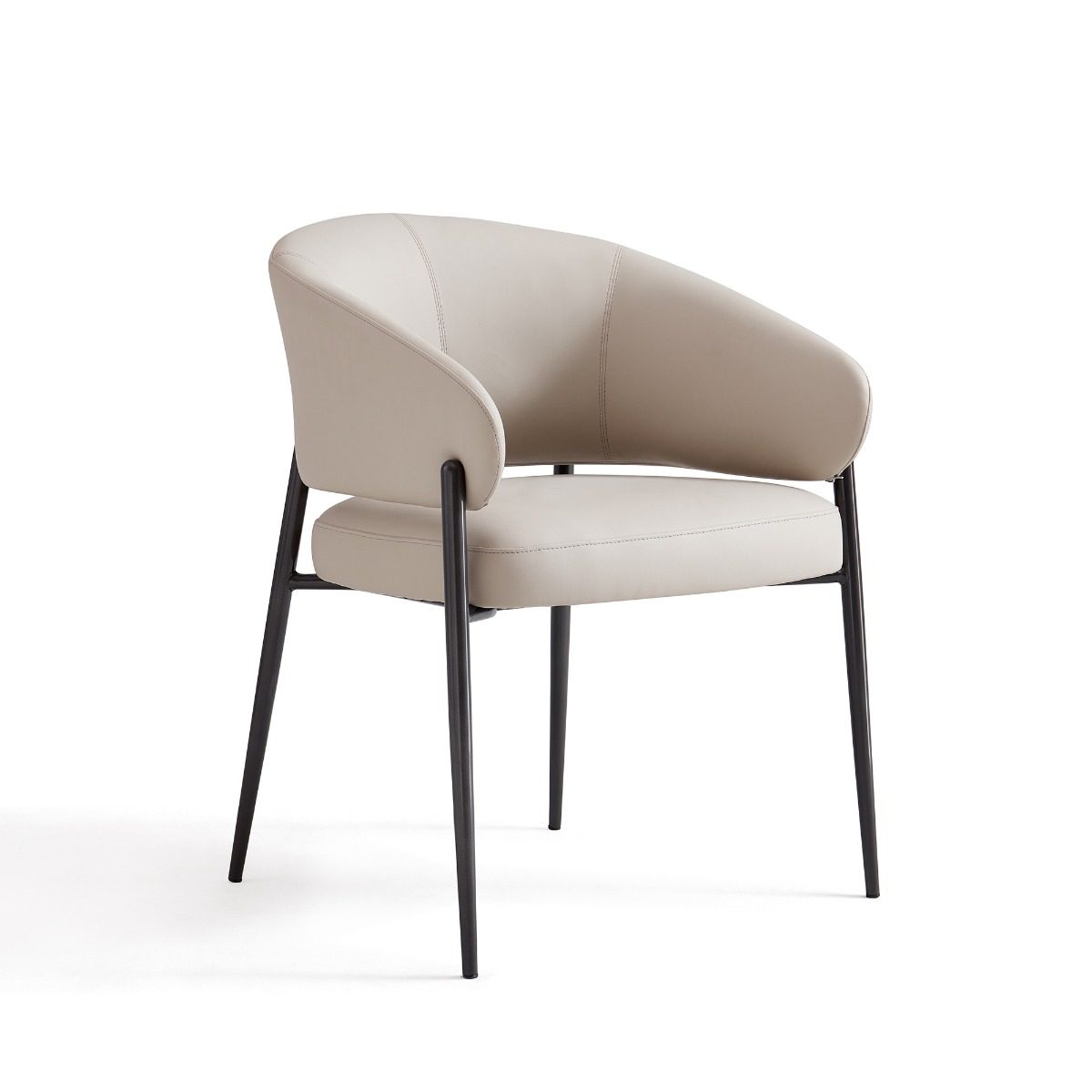 Vidar Faux Leather Dining Chair – Light Grey